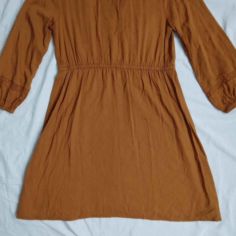 Old Navy Dress Knee Length Terracotta Cottagecore Prairie Boho Crochet Women's M - Picture 9 of 9